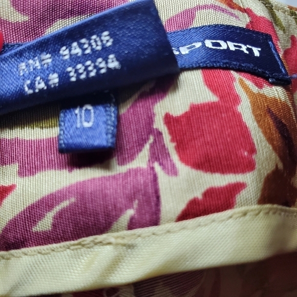 Ralph Lauren Sport Womens Size 10 Red Beige Floral Silk Pants - Picture 9 of 12